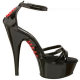 Fekete 15 cm Pleaser DELIGHT-662 Magassarkú Platform