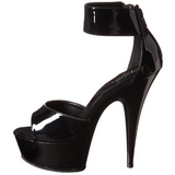 Fekete 15 cm Pleaser DELIGHT-670-3 Magassarkú Platform