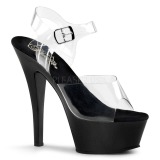 Fekete 15 cm Pleaser KISS-208 Platform Magassarkú Cipők