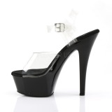 Fekete 15 cm Pleaser KISS-208 Platform Magassarkú Cipők