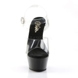 Fekete 15 cm Pleaser KISS-208 Platform Magassarkú Cipők