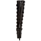 Fekete 18 cm ADORE-2043 női csatos csizma magassarkú