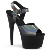 Fekete 18 cm ADORE-708N-DT Hologram platform magassarkú női
