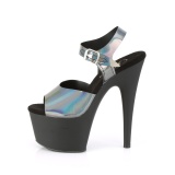Fekete 18 cm ADORE-708N-DT Hologram platform magassarkú női