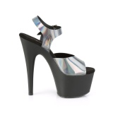Fekete 18 cm ADORE-708N-DT Hologram platform magassarkú női