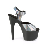 Fekete 18 cm ADORE-708N-DT Hologram platform magassarkű női