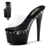 Fekete 18 cm Pleaser ADORE-701LS Platform Papucs