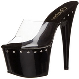 Fekete 18 cm Pleaser ADORE-701LS Platform Papucs