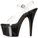 Fekete 18 cm Pleaser ADORE-708LS Magassarkú Platform