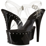 Fekete 18 cm Pleaser ADORE-708LS Magassarkú Platform