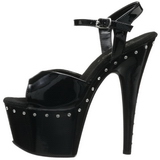 Fekete 18 cm Pleaser ADORE-709LS Magassarkú Platform