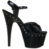 Fekete 18 cm Pleaser ADORE-709LS Magassarkú Platform