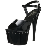 Fekete 18 cm Pleaser ADORE-709LS Magassarkú Platform