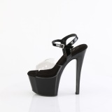 Fekete 18 cm Pleaser SKY-308-1 platform magassarkú cipők