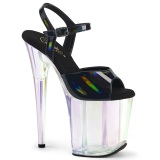 Fekete 20 cm FLAMINGO-809HT Hologram platform magassarkú női