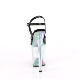 Fekete 20 cm FLAMINGO-809HT Hologram platform magassarkú női