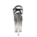 Fekete 20 cm FLAMINGO-822T Platform cipők a magassarkú