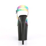 Fekete 20 cm Pleaser FLAMINGO-808RB rúdtánc szandal platform