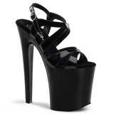 Fekete 20 cm Pleaser XTREME-872 Magassarkú Platform