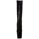 Fekete 20 cm XTREME-2020 női füzös csizma magassarkű