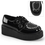 Fekete 5 cm CREEPER-108 Platform Creepers Cipő