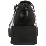 Fekete 5 cm CRUX-07 Platform Gótikus Cipők