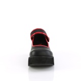 Fekete 6 cm SPRITE-01 emo platform mary jane cipők csat