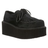 Fekete 7,5 cm CREEPER-202 Platform Creepers Cipő