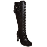 Fekete 9,5 cm GLAM-240 női csizma magassarkú