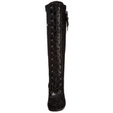 Fekete 9,5 cm GLAM-240 női csizma magassarkú