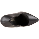 Fekete Bőr 15 cm DOMINA-420 Körömcipők Tűsarkú Cipő