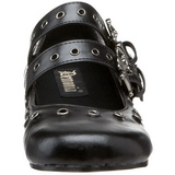 Fekete DemoniaCult DAISY-03 Lapos Balerina Cipők