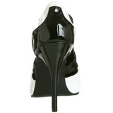 Fekete Fehér 13 cm SEDUCE-458 Oxford női cipők magassarkű