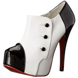 Fekete Fehér 14,5 cm Burlesque TEEZE-20 női cipők magassarkű