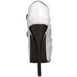 Fekete Fehér 14,5 cm Burlesque TEEZE-23 női cipők magassarkű