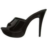 Fekete Fenyes 14 cm COCKTAIL-501 Platform Papucs