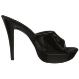 Fekete Fenyes 14 cm COCKTAIL-501 Platform Papucs