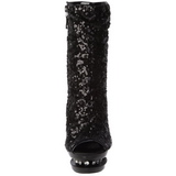 Fekete Flitterekkel Bokacsizma női 15,5 cm BLONDIE-R-1008