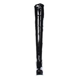 Fekete Lakk 13 cm ELECTRA-3000Z Overknee Combcsizma Magassarkú