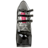 Fekete Lakk 14,5 cm Burlesque TEEZE-05 női cipők magassarkű