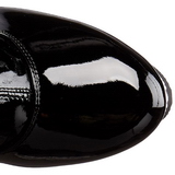Fekete Lakk 15,5 cm DELIGHT-3000 Overknee Combcsizma Magassarkú