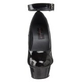 Fekete Lakk 15 cm DELIGHT-686 női cipők magassarkű