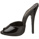 Fekete Lakk 15 cm DOMINA-101 Papucs Női Cipők