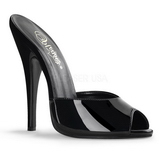 Fekete Lakk 15 cm DOMINA-101 Papucs Női Cipők