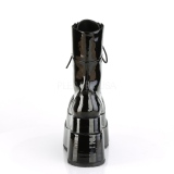 Fekete Lakkbőr 11,5 cm BEAR-265 Demonia Bokacsizma Platform