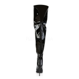 Fekete Lakkbőr 13 cm COURTLY-3012 Pleaser Combcsizma