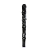 Fekete Lakkbőr 25,5 cm BEYOND-3028 platform pleaser combcsizma