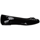 Fekete Lakkbőr ANNA-01 nagy méretek balerínky cipők