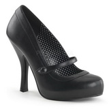 Fekete Matt 12 cm retro vintage CUTIEPIE-02 Magassarkú Körömcipők