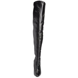 Fekete Matt 13 cm SEDUCE-3000 Magassarkú Combcsizma